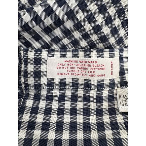 Brooks Brothers Men’s Large Shirt Non-Iron Gingham Supima Cotton Contrast Cuff - Picture 7 of 9